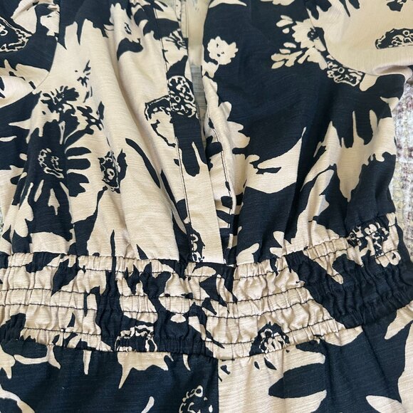 ANTHROPOLOGIE | The Somerset Floral Black and Tan Jumpsuit (Size XS) - Picture 3 of 8